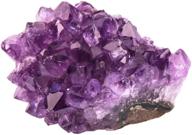 💜 natural purple amethyst quartz crystal cluster geode druzy for home decor and gemstone specimen logo