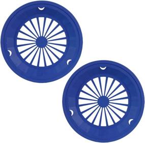 img 2 attached to 🍽️ Vibrant Plastic Paper Plate Holders for 9 Inch Paper Plates - 8 Piece Set in Blue by Cooking Concepts