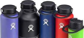 img 1 attached to 🚰 Water Bottle Handle - Fits 32oz, 40oz & 64oz Wide Mouth Bottles (Black) - 2-Pack - Ultimate Outdoor Sports Accessory, On-the-Go Bottle Carrier - Never Lose or Drop Your Bottles - Perfect PRIME Gift Ideas!