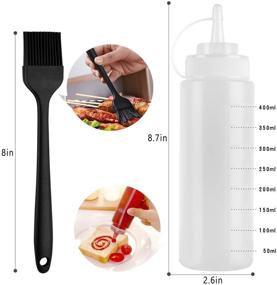 img 1 attached to 🍳 Complete Griddle Accessories Kit: 11-Piece Barbecue Tools Set for Flat Top Grill, Hibachi BBQ, Camping Cooking - FOXCESD Heavy Duty Scraper, Spatula, Turner, Brush, Bottles, BBQ Gloves