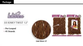 img 2 attached to 💰 Получите лучшую ценность с MULTI PACK DEALS! Синтетические волосы Sensationnel Crochet Braids Lulutress 3X Kinky Twist 12" (5-пачка, 27)".