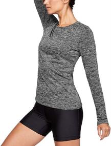 img 3 attached to Women's Tech Twist Crew Long Sleeve T-Shirt by Under Armour