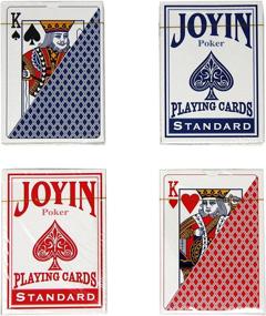 img 1 attached to 🃏 Complete Set: 12 Decks of Poker Size Playing Cards (6 Red/6 Blue), Including Poker Chips and Dice