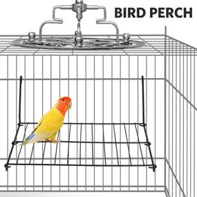 img 1 attached to 🦜 Enhance Your Parrot's Playtime with X-ZONE PET Bird Toys Perch - Portable Wire Patio Sundeck Play Pen and Comfy Perch for Training and Fun