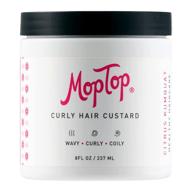 🌟 moptop curly hair custard gel: окончательный увлажнитель для натуральных волос, попрощайтесь с пушками с легким активатором и определителем завитков - 8 унций логотип
