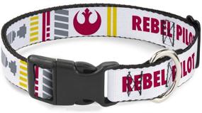 img 4 attached to Star Wars Rebel Pilot Dog Collar with Rebel Alliance X Wing Fighter Insignia - Adjustable Sizes for Small, Medium, and Large Dogs