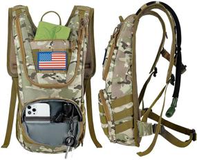 img 3 attached to 🎒 RUPUMPACK Molle Hydration Pack Backpack: 2L Water Bladder, Tactical Daypack for Hiking, Cycling, Running, Biking