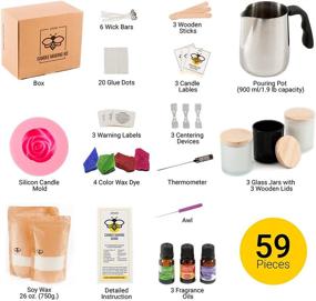 img 1 attached to Premium Glass Jar Candle Making Kits for Adults
