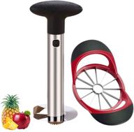 🍍 premium apple pineapple slicer corer set - stainless steel 12-blade apple cutter divider & pineapple peeler corer slicer tool - 2 pack logo