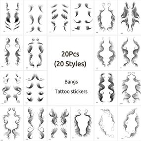 img 1 attached to 👶 20 Sheets Baby Hair Tattoo Stickers - 20 Styles Tattoo Edges for Hair | Fake Hairline Stickers - Temporary Waterproof Lasting Curly Hair | DIY Salon Hairstyling Template Makeup Tool (7x 4.3inch)