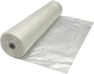 🌾 high-quality farm plastic supply: 10 mil clear plastic sheeting - thick heavy-duty polyethylene film for crawl space, drop cloth vapor barrier covering (5' x 100') logo