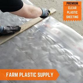 img 3 attached to 🌾 High-Quality Farm Plastic Supply: 10 mil Clear Plastic Sheeting - Thick Heavy-Duty Polyethylene Film for Crawl Space, Drop Cloth Vapor Barrier Covering (5' x 100')