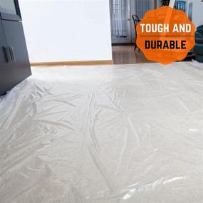img 1 attached to 🌾 High-Quality Farm Plastic Supply: 10 mil Clear Plastic Sheeting - Thick Heavy-Duty Polyethylene Film for Crawl Space, Drop Cloth Vapor Barrier Covering (5' x 100')