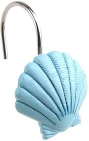 img 2 attached to 🌟 AGPtek 12 PCS Fashion Decorative Home Bathroom Seashell Shower Curtain Hooks - Blue Seashell, Tan Starfish, Blue Conch Hooks