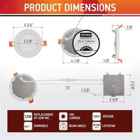 img 2 attached to OSTWIN LED Recessed Lighting 4 Inch