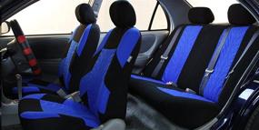 img 3 attached to FH Group FB071BLUE115: Travel Master Airbag & 🚗 Split Bench Compatible Car Seat Cover - Dynamic Blue Design