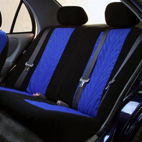 img 1 attached to FH Group FB071BLUE115: Travel Master Airbag & 🚗 Split Bench Compatible Car Seat Cover - Dynamic Blue Design