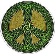 круглая полупрозрачная наклейка celtic peace логотип