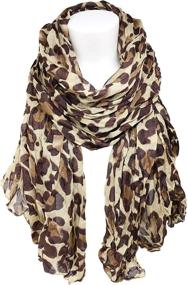img 1 attached to KMystic Classic Leopard Print Scarf Women's Accessories for Scarves & Wraps