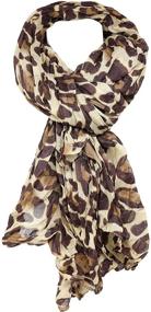 img 2 attached to KMystic Classic Leopard Print Scarf Women's Accessories for Scarves & Wraps