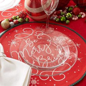 img 1 attached to 🎄 Bringing Festive Cheer: DII Embellished Placemat Christmas Tabletop