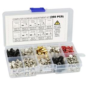 img 4 attached to Complete 360PCS Computer Screws Standoffs Assortment Kit: Ideal for Hard Drive, Computer Case, Motherboard, Fan, Power Graphics