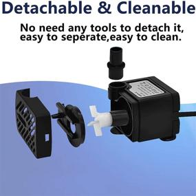 img 1 attached to YALANLE 50GPH 3W Mini Aquarium Water Pump: 🐠 Versatile Submersible Pump for Aquariums, Fish Tanks, Fountains, and Hydroponics