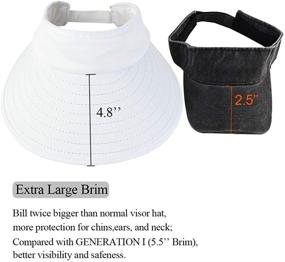 img 1 attached to 🌞 Stay Cool and Protected with Women's Large Brim Sun Visor Hats - Perfect for Summer and Beach