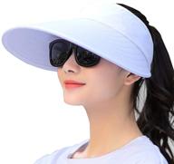 🌞 stay cool and protected with women's large brim sun visor hats - perfect for summer and beach logo