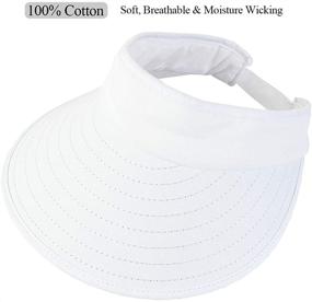 img 3 attached to 🌞 Stay Cool and Protected with Women's Large Brim Sun Visor Hats - Perfect for Summer and Beach