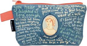 img 3 attached to 📚 Jane Austen Zipper Pouch - 9" Organizer for Pencils, Tools, Cosmetics and Beyond