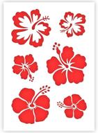 🌺 qbix aloha flowers stencil - a5 size - reusable kids friendly stencil for painting, baking, crafts, wall art, furniture logo