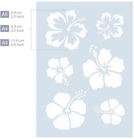 img 3 attached to 🌺 QBIX Aloha Flowers Stencil - A5 Size - Reusable Kids Friendly Stencil for Painting, Baking, Crafts, Wall Art, Furniture