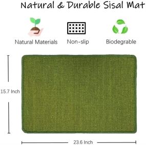 img 3 attached to RoyalCare Cat Scratcher Mat - 23.6 X 15.7 Inch Sisal Cat Scratch Mat for Horizontal Scratching - Protect Carpets, Sofas, and Furniture from Scratches while Grinding Claws