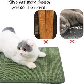 img 2 attached to RoyalCare Cat Scratcher Mat - 23.6 X 15.7 Inch Sisal Cat Scratch Mat for Horizontal Scratching - Protect Carpets, Sofas, and Furniture from Scratches while Grinding Claws