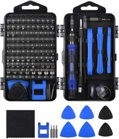 img 4 attached to ORIA Precision Screwdriver Kit, 120 PCS: Ultimate Blue Set with 101 Bits