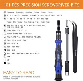 img 3 attached to ORIA Precision Screwdriver Kit, 120 PCS: Ultimate Blue Set with 101 Bits