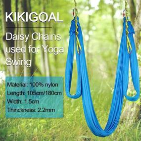 img 3 attached to 🧗 KIKIGOAL 2PCS Safety Daisy Chains - Strong Climbing Straps with Adjustable Nylon Rope for Yoga, Pilates, and Stretching