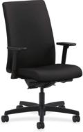 🪑 hon ignition series mid-back work chair - ergonomic upholstered computer chair for office desk, black (hiwm3) logo