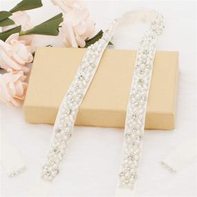 img 1 attached to 👰 Exquisite Tendaisy Rhinestone Belts: Enhance Wedding Gowns with Pearls & Crystal Birdal Sashes