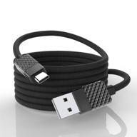 🔌 26ft/8м длинный кабель зарядки usb type c - быстрая зарядка кабеля usb a на usb c для google pixel 4 xl, samsung s10 s9 plus s8, galaxy note 10, nintendo switch, macbook - в комплекте черный стеновой зарядник логотип