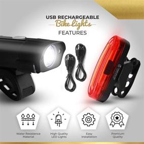 img 3 attached to 🚲 TwinkleGlare Rechargeable Bike Lights Front and Back: Ultimate Visibility & Waterproof Performance in 5 Modes