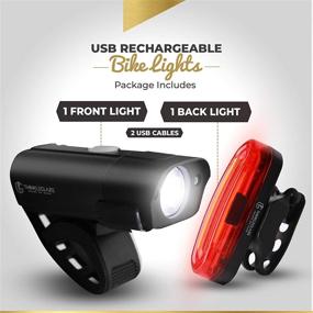 img 1 attached to 🚲 TwinkleGlare Rechargeable Bike Lights Front and Back: Ultimate Visibility & Waterproof Performance in 5 Modes