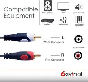 img 1 attached to 🔌 Devinal 1/4 to RCA Cable: High-Quality Interconnect for Seamless Stereo Sound, 20Ft Cord Length