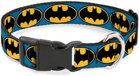 img 3 attached to 🐶 Buckle-Down Dog Collar Plastic Clip Bat Signal 3: Blue, Black, Yellow Options with Adjustable Sizes for Small, Medium, and Large Dogs - Enhance Your Pet's Style and Safety!