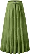 👗 nashalyly women's chiffon elastic high waist pleated a-line flared maxi skirts: the perfect blend of style and comfort for any occasion logo
