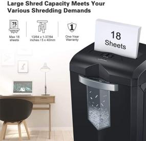 img 2 attached to 🔪 Bonsaii C149-C: 18-Sheet Heavy-Duty Cross-Cut Paper Shredder with Large Capacity Basket and Anti-Jam Technology - Perfect for Office and Home Use