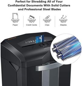 img 1 attached to 🔪 Bonsaii C149-C: 18-Sheet Heavy-Duty Cross-Cut Paper Shredder with Large Capacity Basket and Anti-Jam Technology - Perfect for Office and Home Use