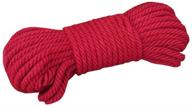 🧵 eco-friendly natural jute string rope - 65 ft - 6mm diameter - dragon sonic red jute twine - #a logo