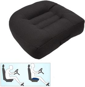 img 4 attached to Nine River Car Booster Seat Cushion: Height-Boosting Solution for Short People Driving with Hip and Lower Back Fatigue Relief - Suitable for Trucks, Cars, SUVs, Office Chairs, Wheelchairs (Pure Black)